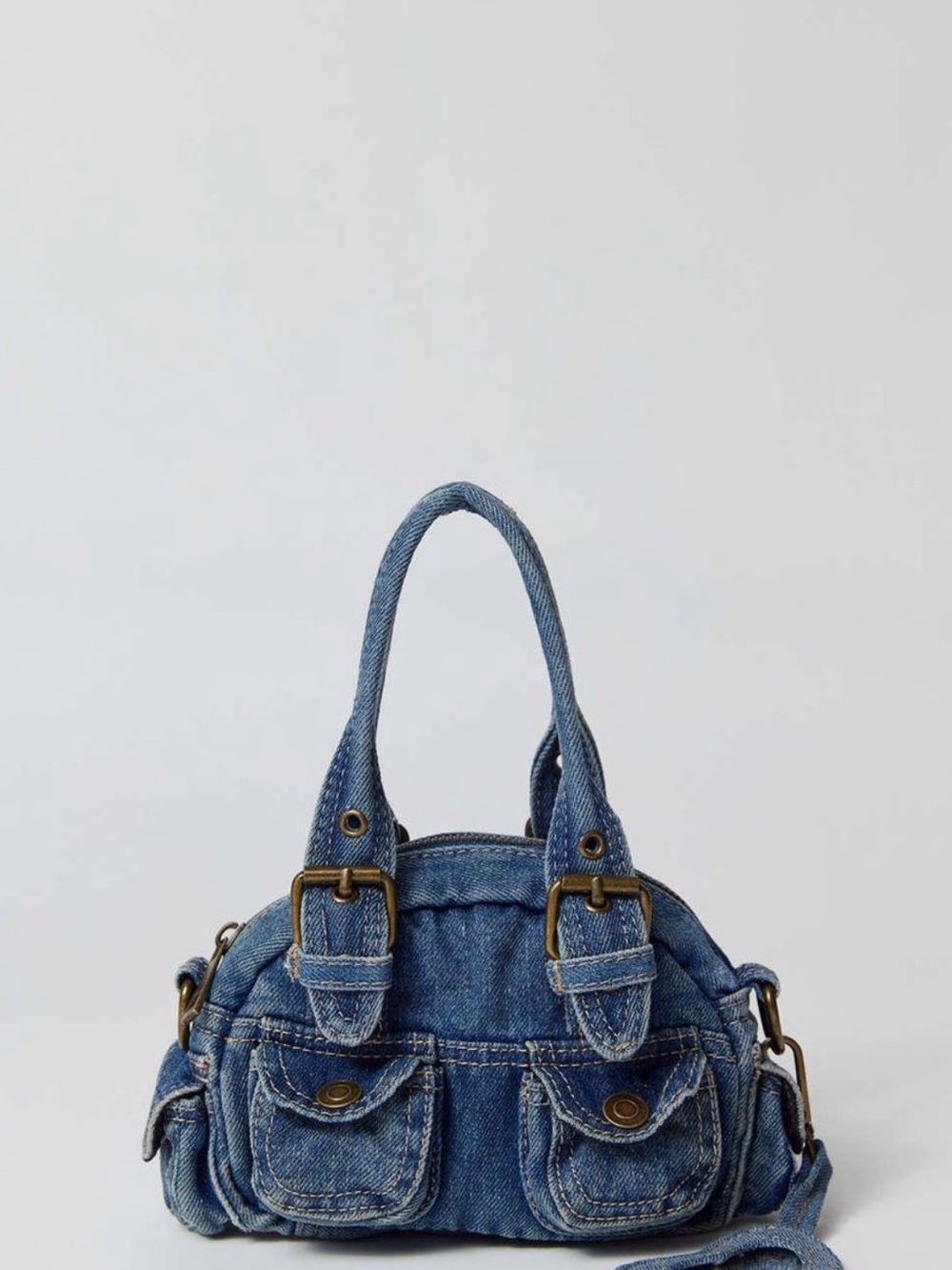 BDG Mini Denim Duffle Crossbody Bag
